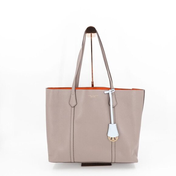 Tory Burch Perry Triple-Compartment Tote Bag Shoulder Bag Grey Heron - Picture 2 of 13